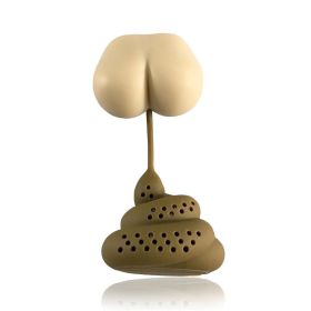 1pc Reusable Silicone Tea Infuser Creative Poop Shaped Funny Herbal Tea Bag Coffee Filter Diffuser Strainer Tea Accessories Home Kitchen Accessor