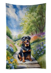 Rottweiler Spring Path Kitchen Towel Dish Cloths Guest Hand Towel Decorative Bathroom Towel for Face,Tea, Dishcloth, Kitchen and Bath