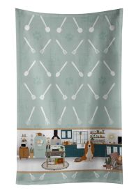 Red and White Tricolor Basset Hound in the Kitchen Kitchen Towel Dish Cloths Guest Hand Towel Decorative Bathroom Towel for Face,Tea, Dishcloth