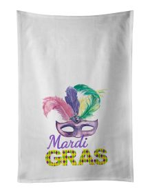 NEW Purple Mask Mardi Gras Kitchen Towel Set of 2 White Dish Towels Decorative Bathroom Hand towel for Hand, Face, Hair, Yoga, Tea, Dishcloth