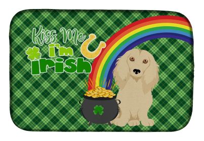 NEW Longhair Cream Dachshund St. Patrick's Day Dish Drying Mat Absorbent Dish Drying Mat Pad for Kitchen Counter Dish Drainer Mat for Countertop