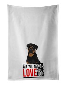 NEW Rottweiler Black and Mahogany Kitchen Towel Set of 2 White Dish Towels Decorative Bathroom Hand towel for Hand, Face, Hair, Yoga, Tea, Dishcl