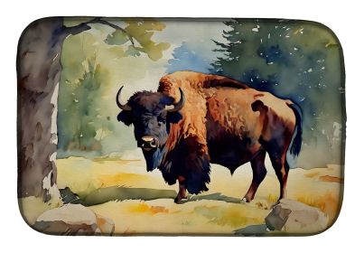 American Bison Dish Drying Mat Absorbent Dish Drying Mat Pad for Kitchen Counter Dish Drainer Mat for Countertop, 14 x 21", Multicolor