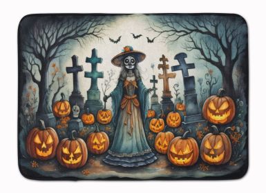 La Catrina Skeleton Spooky Halloween Memory Foam Kitchen Mat Machine Washable Anti-Fatigue Mat Cushion Comfort Bath Mat or Kitchen Rug
