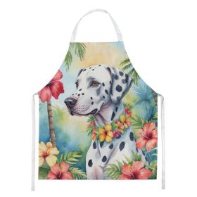 Dalmatian Luau Apron Cooking Kitchen Server Baking Crafts Gardening for Adult Women Men, Unisex, Large, Multicolor