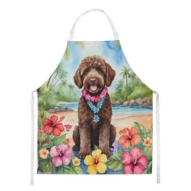 Labradoodle Luau Apron Cooking Kitchen Server Baking Crafts Gardening for Adult Women Men, Unisex, Large, Multicolor