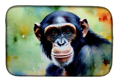 Chimpanzee Dish Drying Mat Absorbent Dish Drying Mat Pad for Kitchen Counter Dish Drainer Mat for Countertop, 14 x 21", Multicolor (default: default)