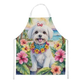 Maltese Luau Apron Cooking Kitchen Server Baking Crafts Gardening for Adult Women Men, Unisex, Large, Multicolor (default: default)